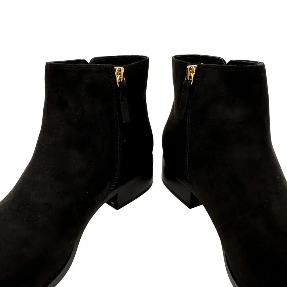 J. Crew Black Women's Suede ZipAnkle Booties Size 8